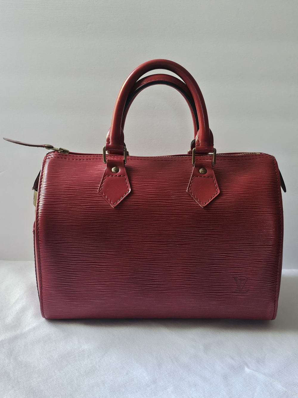 Louis Vuitton Red Epi Leather Speedy 25